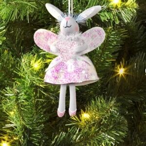 4.5" Christmas Pink Bunny with Wings Ornament - Wondershop